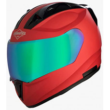 Deals, Discounts & Offers on  - Steelbird SA-1 Aeronautics Full Face Helmet with Rainbow Visor (Matt Red, M)