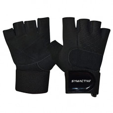 Deals, Discounts & Offers on Accessories - Amazon Brand - Symactive Gym Training Gloves, Set of 2, Small, Impulse, Black