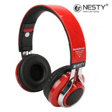 Deals, Discounts & Offers on Headphones - Nesty MH250 Bluetooth Headphone V3.0+EDR Deep Bass with Noise Cancelling Microphone (Red)
