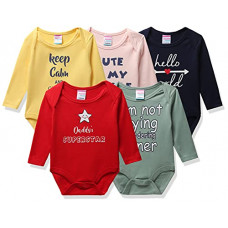 Deals, Discounts & Offers on Baby Care - Mom's Love HF FS Written QUTATION P05 Girls INF Bodysuit Regular Baby and Toddler Sleepers (Pack of 5)