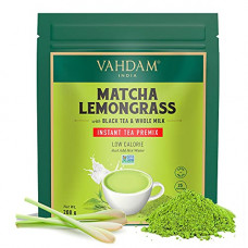 Deals, Discounts & Offers on  - VAHDAM, INSTANT Tea Premix - Matcha Lemongrass (200g) | Real Ingredients - Pure Matcha Green Tea Powder & Lemongrass with Whole Milk Powder | Only 35 Calories Per Serving | 20 Servings