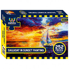 Deals, Discounts & Offers on  - Webby Sailboat in Sunset Painting Jigsaw Puzzle, 252 Pieces