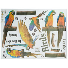 Deals, Discounts & Offers on Home Improvement - Amazon Brand - Solimo Wall Sticker For Living Room (Let Birds Fly ), Ideal Size on Wall: 81 x 73 cm