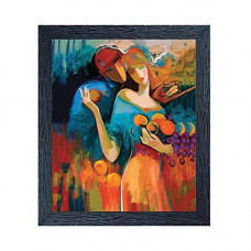 Deals, Discounts & Offers on  - Random (RP- 1093) Multicolor Abstract Painting, 12 X 14 INCH