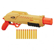 Deals, Discounts & Offers on  - Nerf Tiger DB-2 Alpha Strike Toy Blaster, Includes 12 Official Elite Foam Darts (Multicolour)