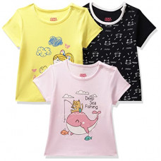 Deals, Discounts & Offers on Baby Care - [Size 3M] Amazon Brand - Jam & Honey Baby-Girl's Regular T-Shirt