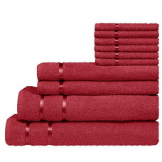 Deals, Discounts & Offers on  - Story@Home 10 Piece Combo 450 GSM Cotton Ultra Soft, Super Absorbent, Antibacterial Treatment, Towel Set - Wine Red