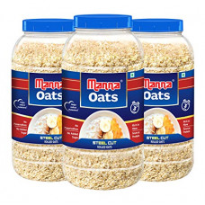 Deals, Discounts & Offers on  - Manna Instant Oats 3Kg (1Kg x 3 Jars) - White Oats