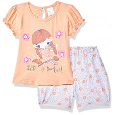 Deals, Discounts & Offers on Baby Care - [Size 3] EASYBUY Baby-Girl's Half Sleeves Top and Shorts Regular Cotton Set