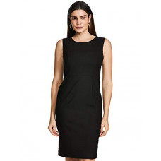 Deals, Discounts & Offers on Women - [Size M] Park Avenue Woman Woman Solid Black Coloured Polyester Blend Dress (Size:- M) - PWEZ00846-K8