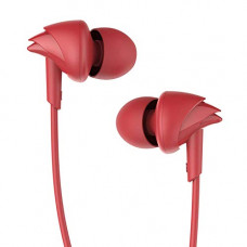 Deals, Discounts & Offers on Headphones - [Rs.100 Back] boAt Bassheads 100 in Ear Wired Earphones with Mic(Furious Red)