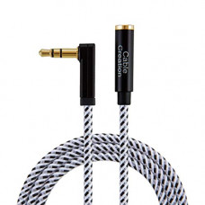 Deals, Discounts & Offers on Accessories - [Rs. 100 Back] CableCreation 3.5mm Audio Extension Cable, Angle 3.5mm Male to Female Aux Extension Cord