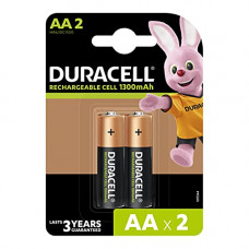 Deals, Discounts & Offers on Electronics - Duracell Rechargeable AA 1300mAh Batteries, Pack of 2