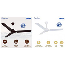 Deals, Discounts & Offers on  - Luminous Morpheus Anti-Rust 1200mm Ceiling Fan (Brown) & Morpheus Anti-Rust 1200mm Ceiling Fan (White)