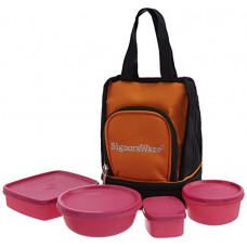 Deals, Discounts & Offers on  - Signoraware Carry Lunch Box with Bag 4 Containers Lunch Box (950 ml)