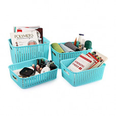Deals, Discounts & Offers on  - Cello Style Knit Basket Without Lid, Set of 4, Blue
