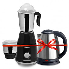 Deals, Discounts & Offers on  - (Renewed) Lifelong LLMGEK03 Mixer Grinder 500 W (2 Jar, Black) with Electric Kettle 1.5 Litre 1500W for Boiling Water, Soup (Silver) Super Combo | Combo