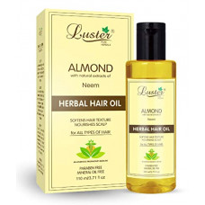 Deals, Discounts & Offers on Beauty Care - Luster Almond (Neem) Herbal Hair Oil | Softens Hair Texture & Nourishes Scalp | Hair oil For Hair Growth | For Women & Men | For All Hair Types (Paraben & Mineral Oil Free)-110 ml