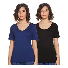 Deals, Discounts & Offers on Women - [Size L] Indigo Women's Regular T-Shirt