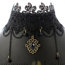 Deals, Discounts & Offers on Women - Victorian Ladies Black Fabric Victorian Choker Necklace For Girls