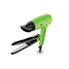 Deals, Discounts & Offers on Beauty Care - Havells Travel Essential HC4035 Hair dryer & Hair Straightener combo (Green)