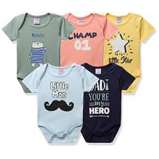 Deals, Discounts & Offers on Baby Care - [Size 3M] Mom's Love HF HS Champ &Striper P05 Boys INF Bodysuit Regular Baby and Toddler Sleepers