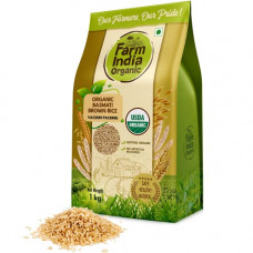 Deals, Discounts & Offers on  - Farm India Organic Basmati Brown Rice | USDA Organic | Vacuum Packed | 1 kg