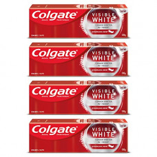 Deals, Discounts & Offers on Health & Personal Care - ColgateVisible White Teeth WhiteningToothpaste, Pack of 400g(100g X 4), with Whitening Accelerators for Tobacco StainRemoval & Teeth Whitening product,Colgate ToothpastewithMinty Flavor