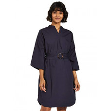 Deals, Discounts & Offers on Women - [Size S, L] Amazon Brand - Symbol Women's Cotton Wrap Knee-Length Dress