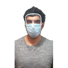 Deals, Discounts & Offers on Beauty Care - Woschmann-3ply Disposable Face Mask with Face Shield Attached(Pack of 5)