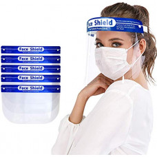 Deals, Discounts & Offers on  - DALUCI Men's and Women's Plastic Reusable Safety Face Shield Without Valve 250 Micron Anti-fog Universal Transparent Full Face Protect Visor Face Cover Pack of 5 Pieces