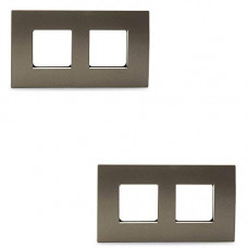 Deals, Discounts & Offers on Home Improvement - Schneider electric Opale-4 Module Grid and Cover Plate, Green Oak (Pack of 2)