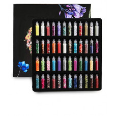 Deals, Discounts & Offers on Beauty Care - FAMEZA Nail Glitter, 48 Boxes Nail Art Supplies Kit, 3D Nail Art Decoration Glitter Powder, Body Makeup, Confetti DIY Design Accessories