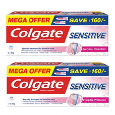 Deals, Discounts & Offers on Health & Personal Care - Colgate Sensitive Everyday Protection Toothpaste For Sensitivity Relief (160g, 80g X 2 -Twin Pack) - Pack of 2