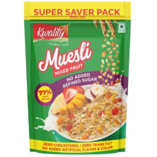 Deals, Discounts & Offers on  - Kwality Crunchy Muesli Mixed Fruit, Zero Cholesterol and Trans Fat- No Added Refined Sugar, No Added Artificial Flavor and Color, Super Saver Pack 800g