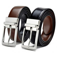 Deals, Discounts & Offers on Bags, Wallets & Belts - ZORO Reversible PU Leather Belt, Turn to switch color, Black and Brown (RSTX-04T)