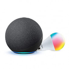 Deals, Discounts & Offers on  - All-new Echo Dot (4th Gen, Black) combo with Wipro 9W LED smart color bulb