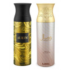 Deals, Discounts & Offers on Beauty Care - Ajmal Aurum Femme & Wisal Deodorant Spray For Women (200 ml, Pack of 2)