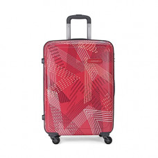 Deals, Discounts & Offers on  - Aristocrat Dual Edge 65cm Polycarbonate & Polypropylene Printed Hardsided Medium Luggage 4W Red Strolley