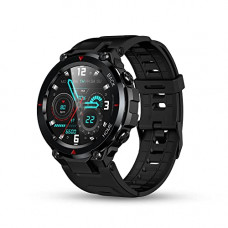 Deals, Discounts & Offers on Mobile Accessories - Pebble Leap Rugged Fitness Smartwatch with Bluetooth Calling, 1.3 inches HD Display, Inbuilt Oximeter, Heart Rate, Multiple Sports Modes IP68 Waterproof, 10 Days Battery Life (PFB16 Black Rock)