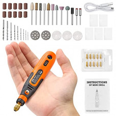 Deals, Discounts & Offers on Home Improvement - Verilux 45pcs Mini Cordless Drill Machine, 900Ah USB Rechargeable 3 Speed Small Drill Machine for Craft, Drill Machines