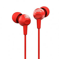Deals, Discounts & Offers on Headphones - JBL C100SI In-Ear Headphones with Mic (Red)