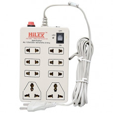 Deals, Discounts & Offers on Electronics - PGSA2Z Hilex 8+1 Multicolour Extension Cord with 3.6 Meter Wire, Fuse & Spark Suppressor(2 Pin & 3 Pin)