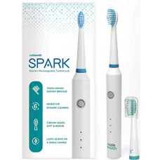 Deals, Discounts & Offers on Health & Personal Care - Caresmith SPARK Rechargeable Electric Toothbrush (White) | 2 Brush Heads | 6 Operational Modes