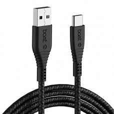 Deals, Discounts & Offers on  - boAt Type C A325 Tangle-Free, Sturdy Type C Cable with 3A Rapid Charging & 480mbps Data Transmission(Black)