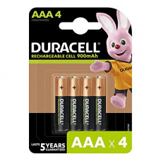 Deals, Discounts & Offers on Electronics - Duracell Rechargeable AAA 900mAh Batteries, Pack of 4