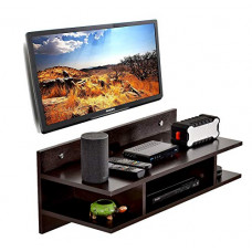 Deals, Discounts & Offers on Furniture - DeckUp Meritus-S Wall Engineered Wood TV Entertainment Unit (Dark Wenge, Matte Finish)