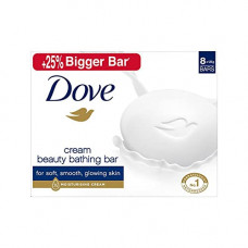 Deals, Discounts & Offers on Beauty Care - Dove Cream Bathing Beauty Bar with 1/4 Moisturising Cream For Soft, Smooth, Glowing Skin, 125 g (Pack of 8), White