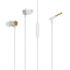 Deals, Discounts & Offers on Headphones - Portronics Conch 10 in-Ear Wired Earphone with 3.5mm Jack, Power Audio, Built-in Mic, Tangle Resistant(White)