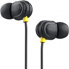Deals, Discounts & Offers on Headphones - Mivi Rock and Roll E5 Wired In Ear Earphones with HD Sound and Extra Powerful Bass with Mic, Tangle Free & Extra Length Cable | Earphones